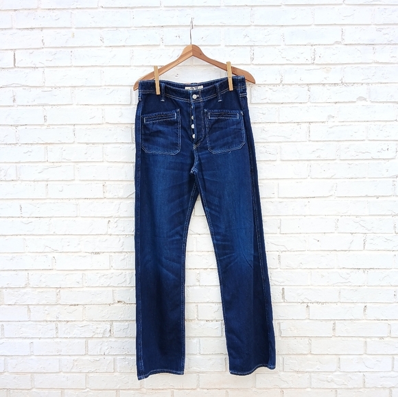 We The Free People Straight Wide Leg Jeans - Picture 1 of 6